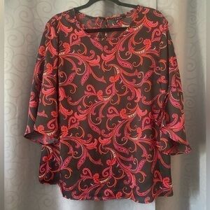 Zac & Rachel Multicolored Top Paisley Top Size XL